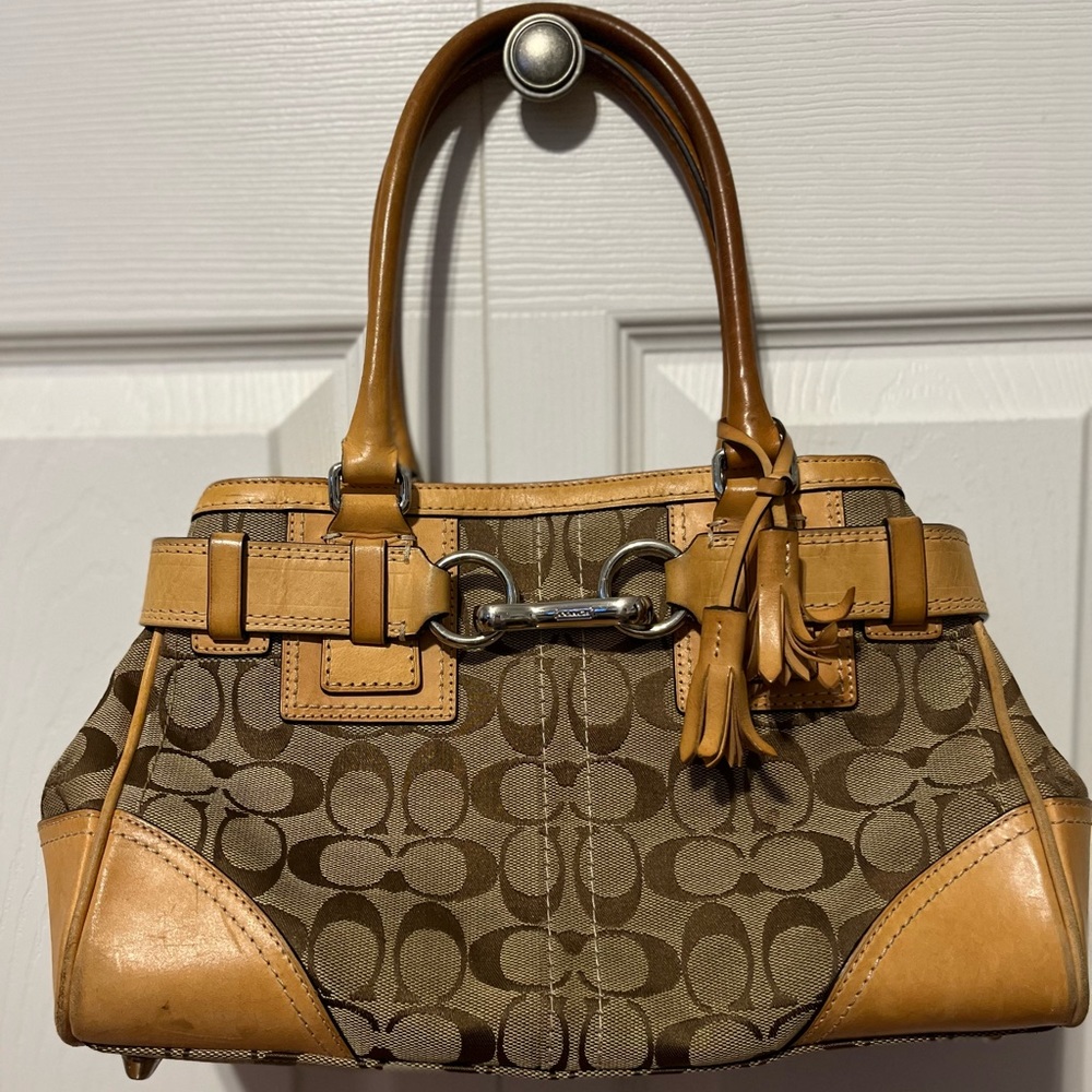 Vintage signature coach satchel bag
